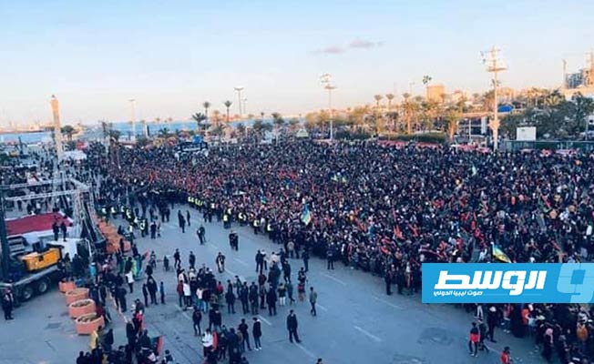 استمرار الاحتفال بالذكرى التاسعة لثورة 17 فبراير بميدان الشهداء في طرابلس
