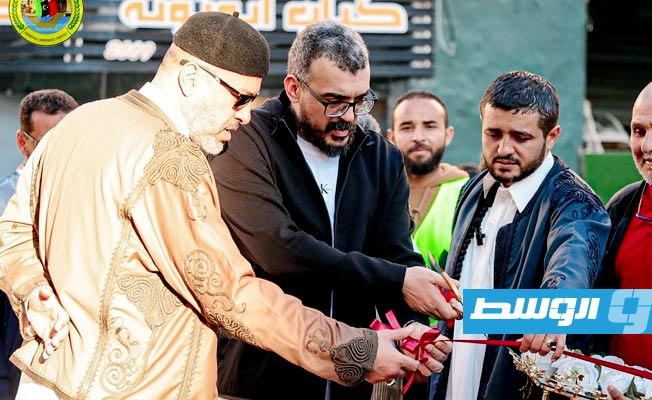 بدر الدين التومي خلال افتتاح حديقة جنان النوار بالعاصمة طرابلس، 24 مارس 2023. (وزارة الحكم المحلي)