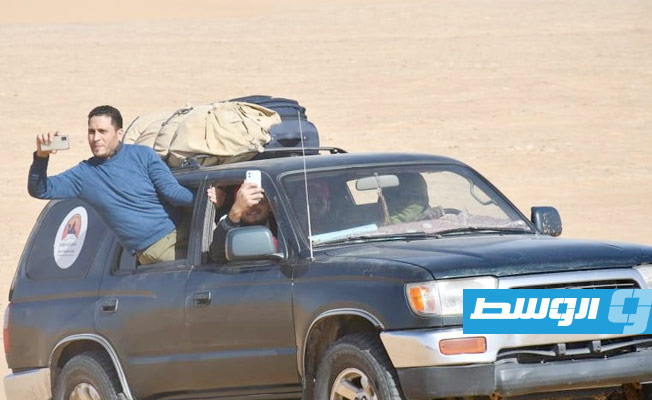 أحد الشباب المشارك في رحلة الفريق الليبي للمغامرة والاستكشاف. (تصوير: طه الديباني).