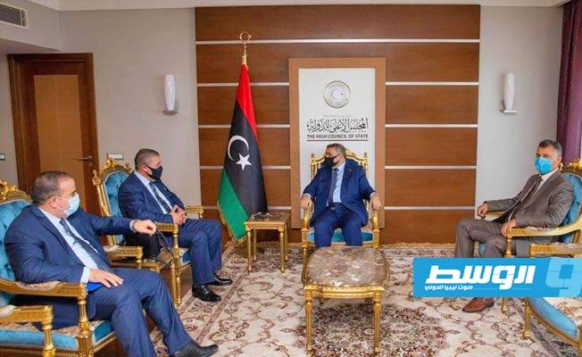 لقاء المشري مع سفير الجزائر لدى ليبيا, كمال عبدالقادر, الأحد 11 أكتوبر 2020. (المجلس الأعلى للدولة)