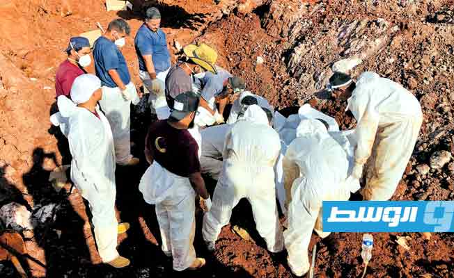 إعادة تنظيم دفن 38 رفات من ضحايا انهيار سدي درنة بمقبرة الظهر الحمر