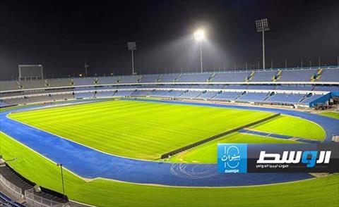 ملعب طرابلس الدولي قبل الافتتاح، مارس 2024. (الإنترنت)