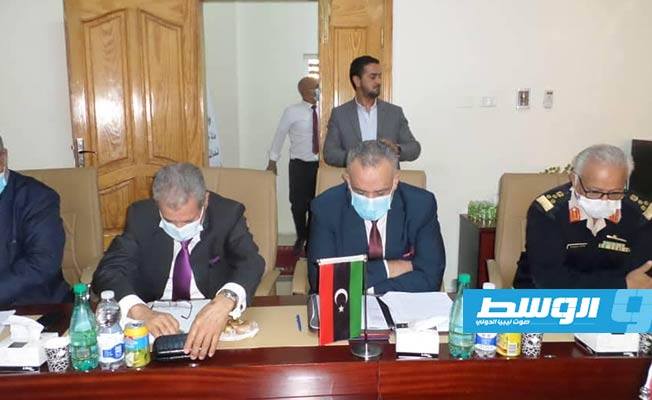 اجتماع اللجنة الليبية الإيطالية المعنية بتعديل مذكرة التفاهم بشأن الهجرة. الاثنين 2 نوفمبر 2020. (وزارة الداخلية)