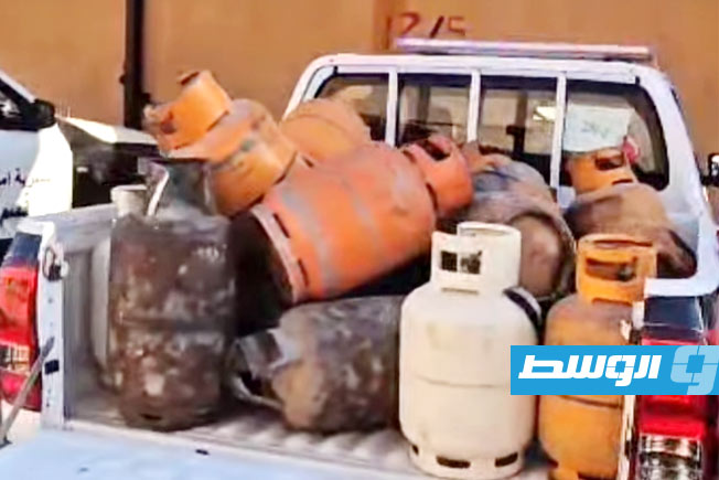 ضبط أسطوانات غاز معروضة للبيع بطريقة غير قانونية بالمرج، 6 مارس 2026. (أمن المرج)