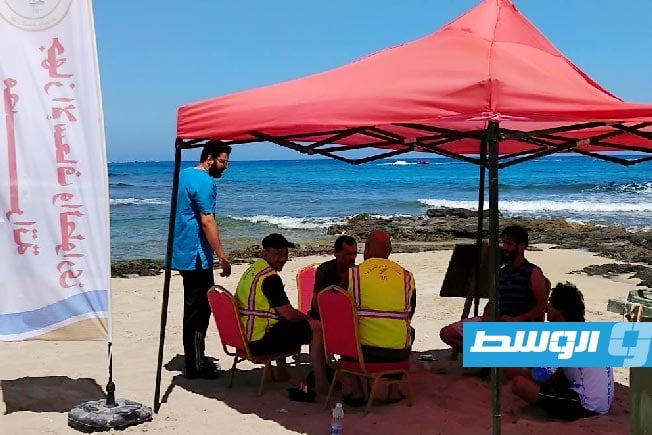 الاستعداد لانطلاق منافسات سباحة النخبة، السبت (جهاز الإسعاف والطوارئ فرع مصراته)