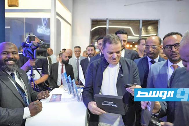 من افتتاح معرض ليبيا الدولي للدفع الإلكتروني والتحول الرقمي «إيبيكس 2026»، الثلاثاء 16 يونيو 2026 (حكومة الوحدة الوطنية الموقتة)