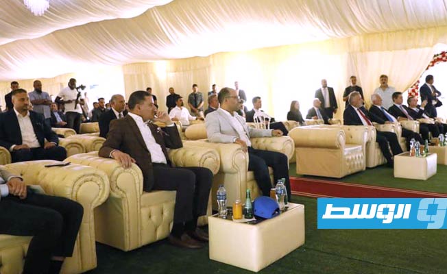 احفتالية وضع حجر أساس مشروع تنفيذ محطة كهرباء جنوب طرابلس الغازية، الأحد 20 أغسطس 2023. (الشركة العامة للكهرباء)