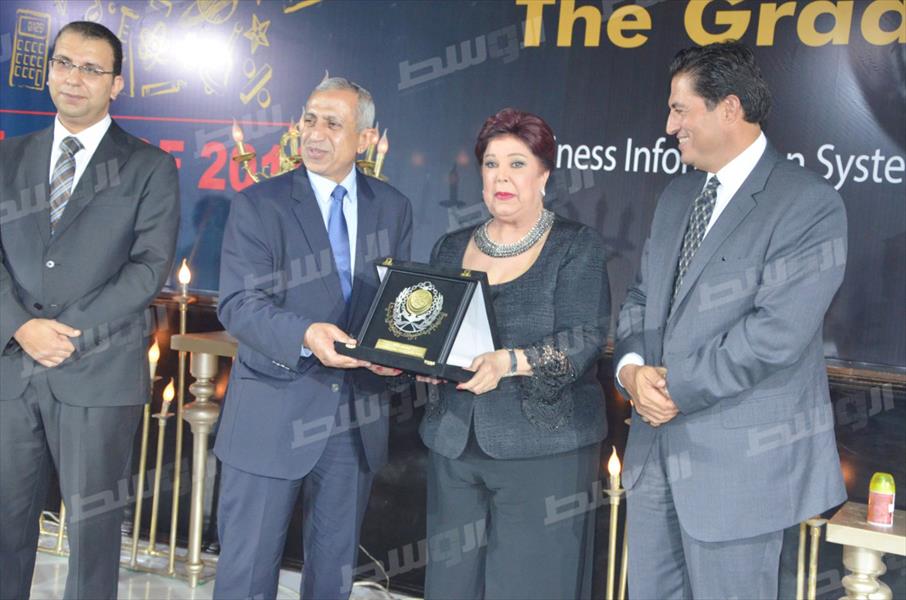 بالصور: الأكاديمية العربية تكرم الفيشاوي والجداوي ودرة