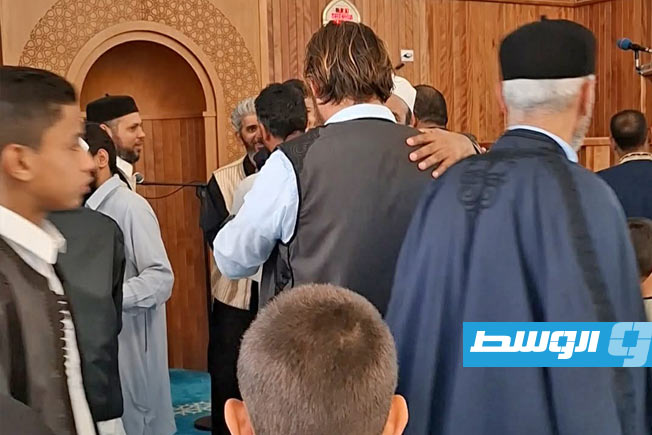 صلاة العيد في أحد مساجد بني وليد، 27 مايو 2026. (تصوير: الصغير الحداد)