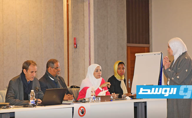 فعاليات الورشة التدريبية حول حماية الانتخابات من المخاطر الرقمية، الخميس 14 ديسمبر 2023. (مفوضية الانتخابات)