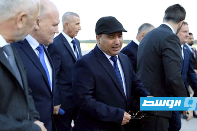وصول حماد والوفد المرافق له إلى بيلاروسيا، الإثنين 30 يونيو 2025. (الإنترنت)