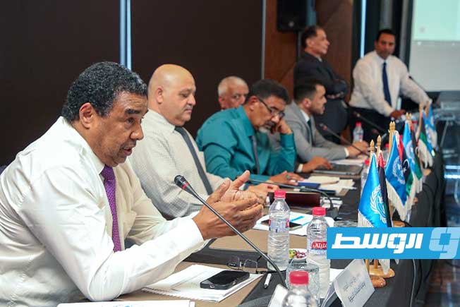 جانب من اجتماع أعضاء من مجلس النواب وقيادات عسكرية وأمنية في العاصمة التونسية برعاية البعثة الأممية، الأربعاء 23 يوليو 2025 (البعثة الأممية)