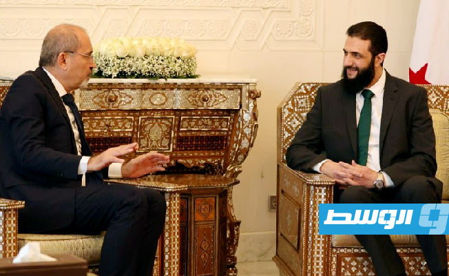 من لقاء الشرع والصفدي. 23 ديسمبر 2024. (وزارة الخارجية الأردنية)