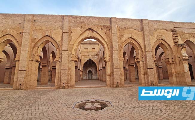 مسجد تينمل الواقع في جبال الأطلس الكبير، على بعد 100 كلم جنوبي العاصمة مراكش قبل أضرار الزلزال. (الإنترنت)
