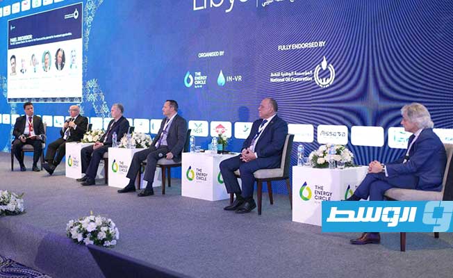 من جلسة افتتاح الموسم الخامس لأسبوع الطاقة الليبي، 12 مارس 2024. (مؤسسة النفط)