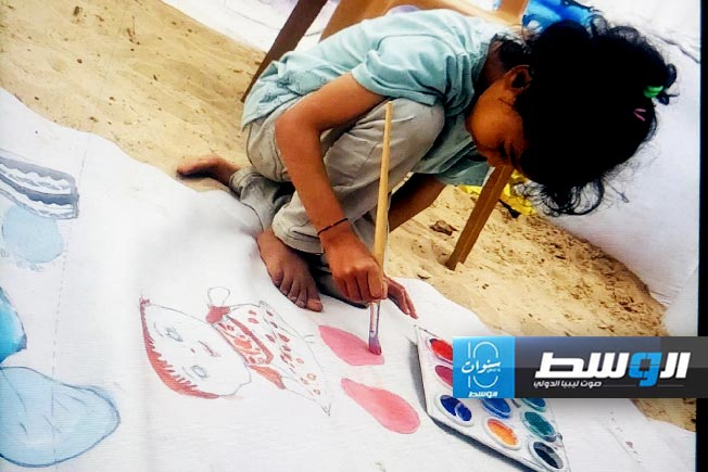 «الثقافة الفسطينية» تنفذ مشروع «المرسم المفتوح» في غزة. (وزارة الثقافة الفلسطينية)
