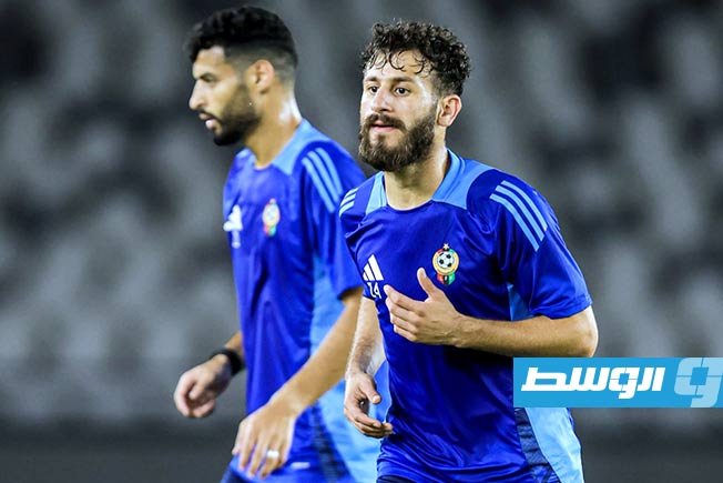جانب من تدريبات المنتخب الليبي (صفحة الاتحاد الليبي لكرة القدم على فيسبوك)