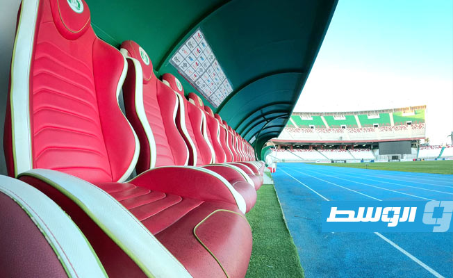 جانب من الاستعدادات النهائية قبل انطلاق مباراة الأخضر واتحاد العاصمة الجزائري بالكونفدرالية. (الإنترنت)
