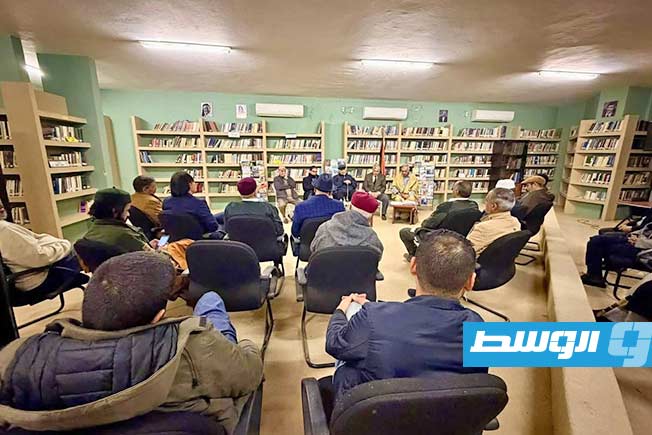 جانب من جلسة «إضاءات في تاريخ بنغازي الثقافي» بمركز وهبي البوري.، 27 فبراير 2026 (وزارة الثقافة)