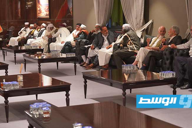 جانب من اجتماع مشترك بين المجلس الاجتماعي سوق الجمعة والنواحي الأربع مع قبيلة المقارحة، السبت 10 مايو 2025 (صفحة المجلس على فيسبوك)