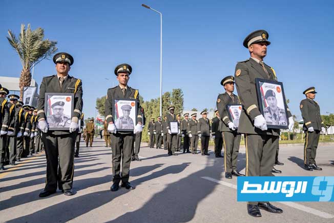 جانب من مراسم تأبين الحداد ومرافقيه، طرابلس، 27 ديسمبر 2025 (وزارة الدفاع)