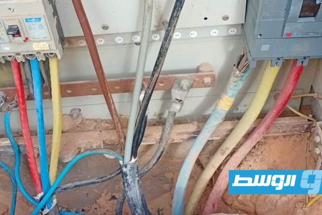 من أعمال الصيانة الطارئة بدائرة توزيع الجفارة، 17 ديسمبر 2025. (شركة الكهرباء)