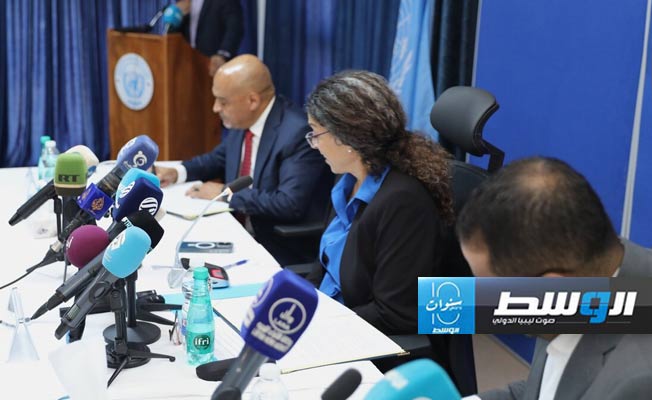 جانب من توقيع اتفاق مجلس النواب والمجلس الأعلى للدولة بشأن مصرف ليبيا المركزي، الخميس 26 سبتمبر 2024 (البعثة الأممية)