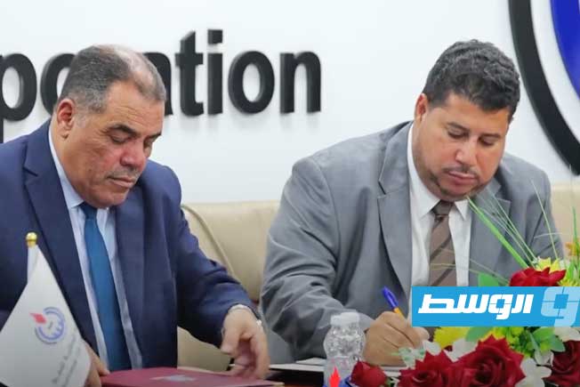 احتفالية المؤسسة الوطنية للنفط بيوم السلامة المهنية. (لقطة من فيديو نشرته المؤسسة عبر صفحتها على «فيسبوك» الأحد 14 سبتمبر 2025)