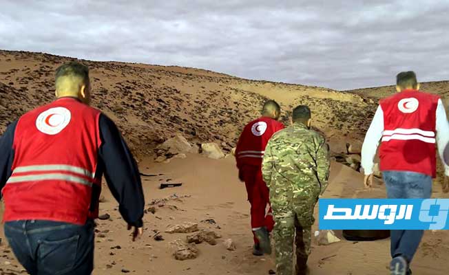 من أعمال انتشال 3 جثث وسط الصحراء شرق ودان، 28 يناير 2024. (بوابة الوسط)