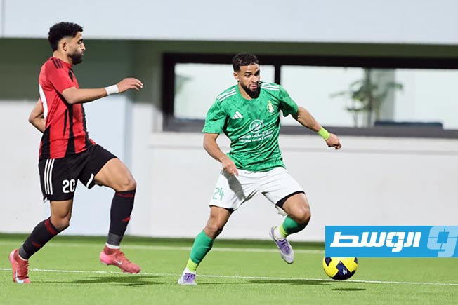 مباراة الأهلي طرابلس والظهرة بالدوري الليبي الممتاز «دورينا»، الثلاثاء 20 يناير 2026. (تصوير – محمود دردور – الوسط)