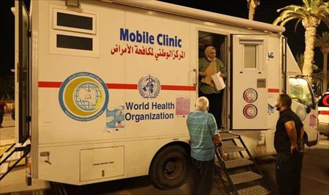 حملة تطعيم ضد فيروس كورونا المستجد، بميدان الشهداء في طرابلس، بعد فوز المنتخب على الغابون, 7 سبتمبر 2021. (المركز الوطني لمكافحة الأمراض)