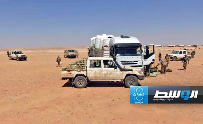 جانب من عملية ضبط قافلة لتهريب الوقود، الإثنين 26 أغسطس 2024 (اللواء 444 قتال)