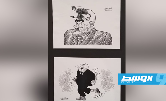 معرض «يوميات ساخرة» لفنان الكاريكاتير العجيلي العبيدي (بوابة الوسط)