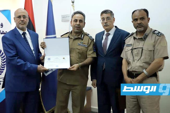 احتفالية إدارة مكافحة جرائم تقنية المعلومات بجهاز المباحث الجنائية باليوم الوطني للتقنية. (وزارة الداخلية)