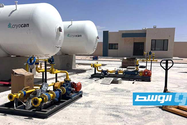 الشروع في تركيب نقطة تعبئة فورية للغاز بالأبيار، 12 أبريل 2026. (شركة البريقة)
