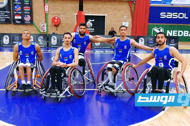 لاعبو المنتخب الليبي لكرة السلة على الكراسي المتحركة (فيسبوك)