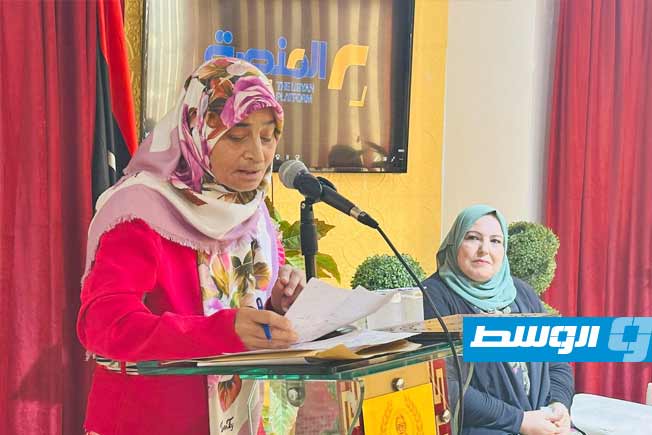 جانب من أمسية بعنوان «ملهمات» في مركز وهبي البوري الثقافي بمدينة بنغازي، الخميس 26 يونيو. (مركز وهبي البوري)