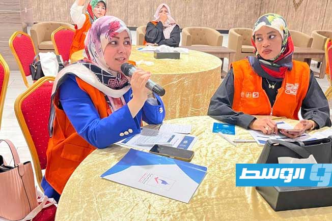 برنامج تدريب سفيرات التوعية الانتخابية للمنطقة الغربية في مصراتة، الإثنين 21 يوليو 2025. (مفوضية الانتخابات)