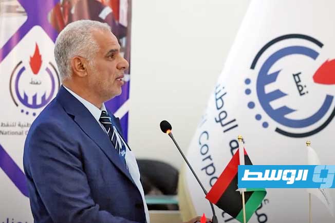 احتفالية المؤسسة الوطنية للنفط بيوم السلامة المهنية. (لقطة من فيديو نشرته المؤسسة عبر صفحتها على «فيسبوك» الأحد 14 سبتمبر 2025)