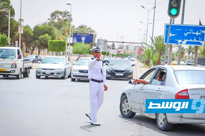 دوريات أمنية نشرتها مديرية أمن طرابلس في العاصمة، 15 مايو 2025. (أمن طرابلس)