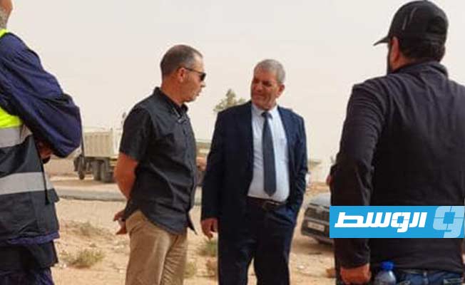 مسؤولون بجهاز النهر الصناعي يتفقدون إنشاءات خط أبو زيان – الرحيبات