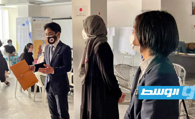 جانب من حضور القائم بالأعمال الياباني في ليبيا لورشة «الفضاء الآمن للنساء» بطرابلس. (البعثة الأممية)