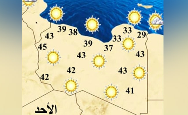 «الأرصاد» تحذر من «كتلة هواء ساخن» تؤثر على أغلب مناطق ليبيا