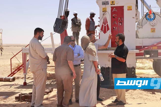 من تدشين مشروع لحفر بئر زراعية منطقة المرحان جنوب شرق الزنتان، 28 يونيو 2025. (مؤسسة النفط)