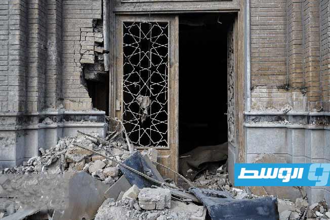 تضرر مبنى الحسينية الكبرى في مدينة زنجان الإيرانية، بعد قصف صهيوني أميركي. 31 مارس 2026. (وكالة فارس)