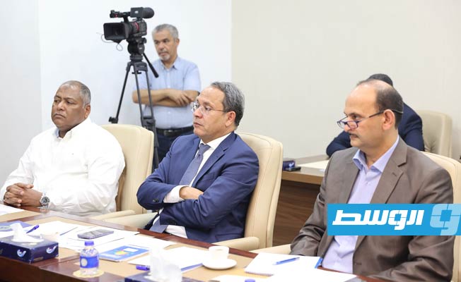 اجتماع موسع عقد اليوم بديوان مجلس وزراء حكومة الوحدة الموقتة، الأحد 30 يوليو 2023 (صفحة الحكومة على فيسبوك)