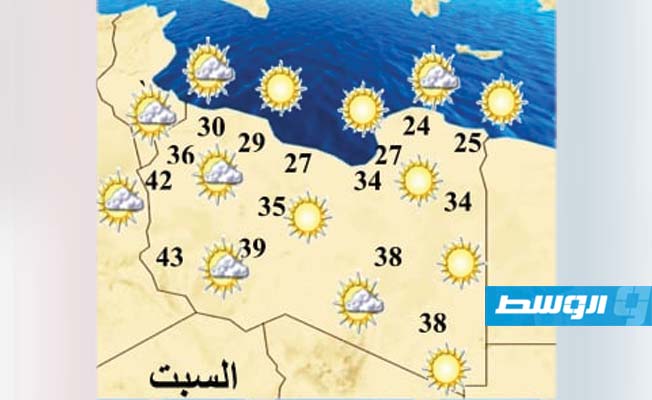 «الأرصاد» يعلن حالة الطقس من السبت إلى الإثنين