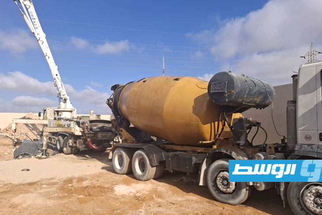 من إنشاءات محطة بوعطني للكهرباء في بنغازي، 9 مايو 2025 (الشركة العامة للكهرباء)
