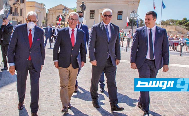 باشاغا خلال زيارته إلى مالطا، 6 يوليو 2020. (حساب وزير الداخلية على تويتر)