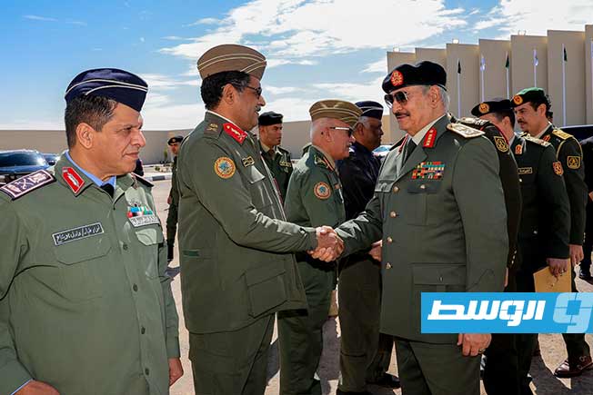 لقاء حفتر بالمهنئين بعيد الفطر المبارك، الأحد 22 مارس 2026. (القيادة العامة)